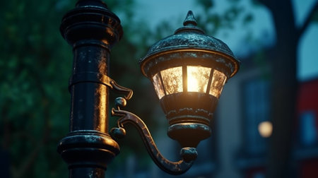 street lamp. Generative AIの素材