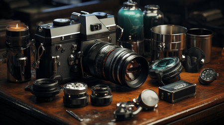 Pro Photography Equipments. Generative AIの素材