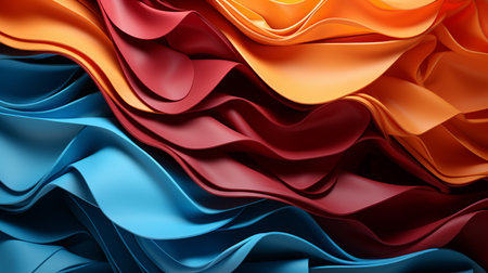 Colorful origami paper as abstract wallpaper background. Generative AIの素材