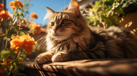 domestic cat. Generative AIの素材