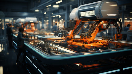 smart factory interior. Generative AIの素材