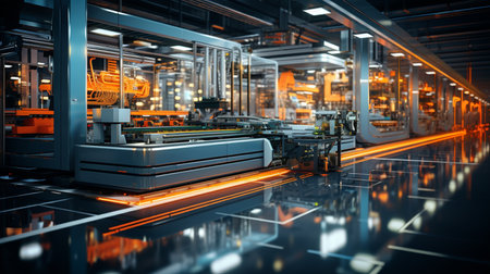 smart factory interior. Generative AIの素材