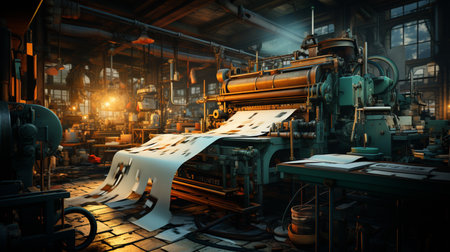 industrial factory. Generative AIの素材