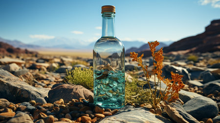 bottle of water. Generative AIの素材