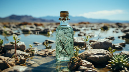 bottle of water. Generative AIの素材