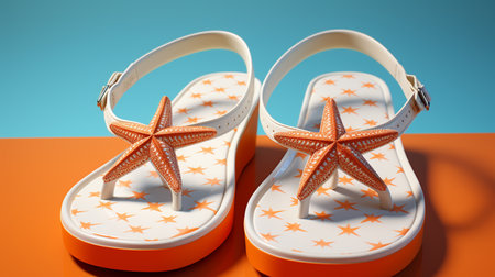 flip flops. Generative AIの素材