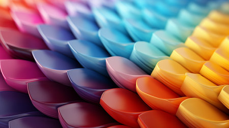 Multicolored rainbow blurred background. Generative AIの素材