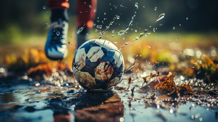 soccer ball. Generative AIの素材