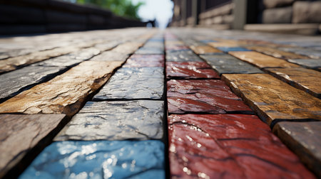 Concrete floor in the outdoors. Generative AIの素材