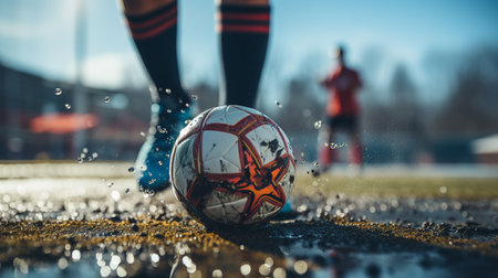 soccer ball. Generative AIの素材