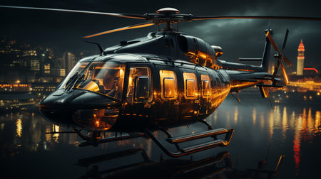 Helicopter. Generative AIの素材