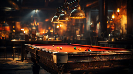 billiard table. Generative AIの素材