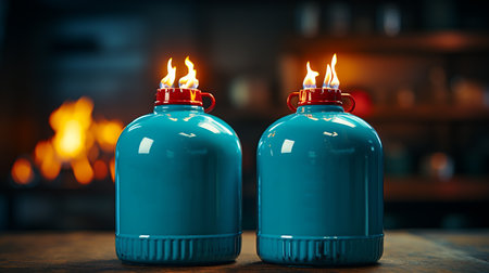 gas bottles. Generative AIの素材