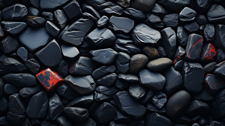 Black rocks wallpaper. Generative AIの素材
