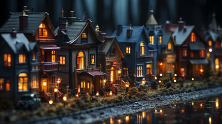 miniature houses. Generative AIの素材