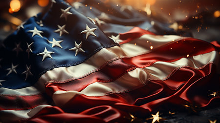 american flag. Generative AIの素材
