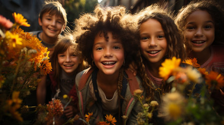 Portrait of a happy child.の素材