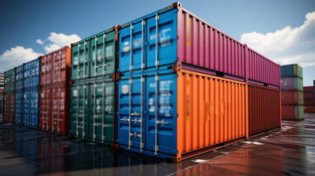 Freight containers. Generative AIの素材