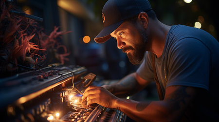 electrician worker. Generative AIの素材