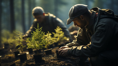 Planting new trees.の素材