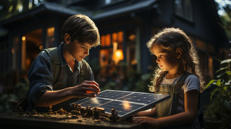 Brother and sister together.の素材