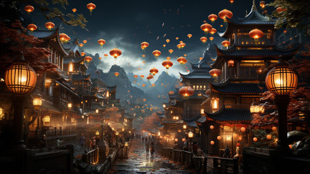 Lantern parade.の素材