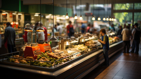 People in supermarket.の素材