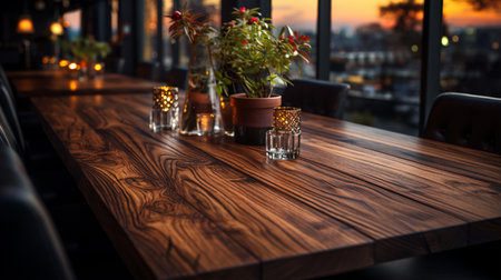 New wooden table.の素材