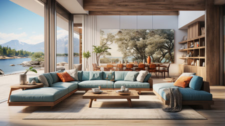 Modern living room.の素材