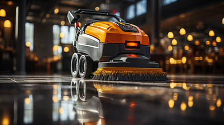 Polishing machine in floor.の素材