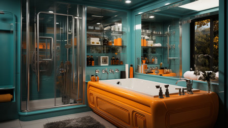 Interior of modern bathroom.の素材