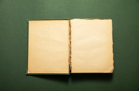 Old open book empty pages.の写真素材