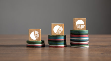 Pie graph. Business. Finance. Economic