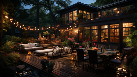 Backyard at home.の素材