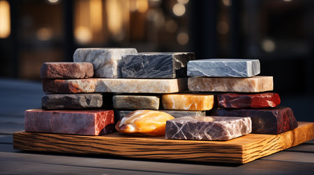 Samples of artificial stones.の素材