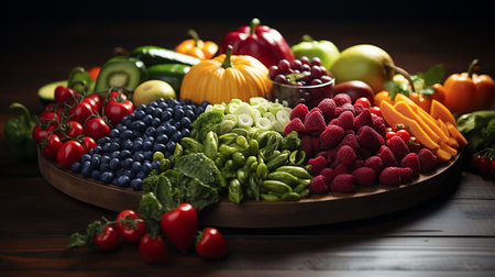 Vegetables on the table. Healthy foodの素材