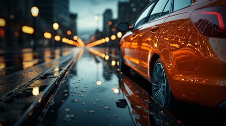 Car on the road.の素材