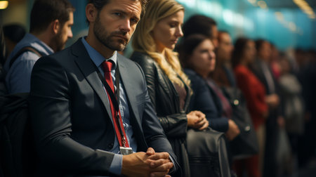 People waiting for job interview.の素材