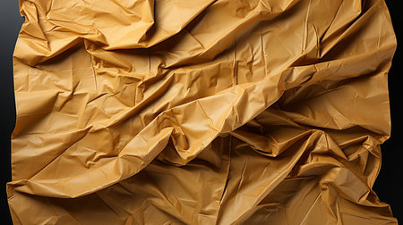 Brown paper crumpled texture.の素材