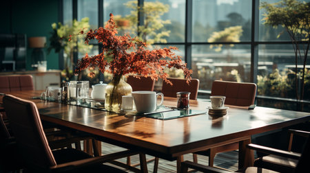 Coffee break at conference room.の素材