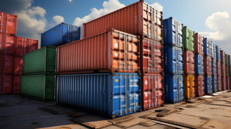 Cargo containers.の素材