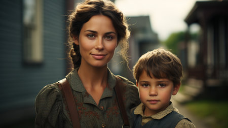 Mother and child.の素材