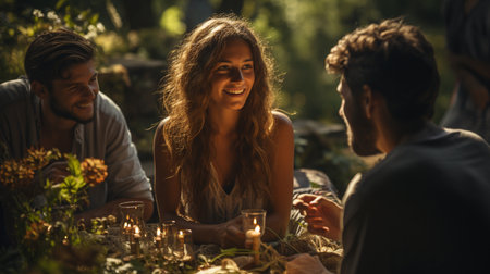 Friends enjoying together.の素材