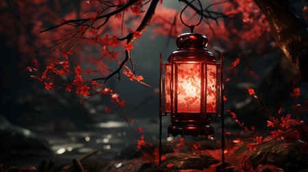Lantern in the tree.の素材