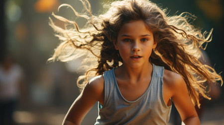 Portrait of a young girl.の素材