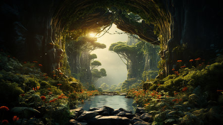 Beautiful vault at nature.の素材