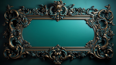 Antique empty picture frame.の素材