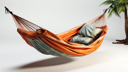 Hammock on white background.の素材