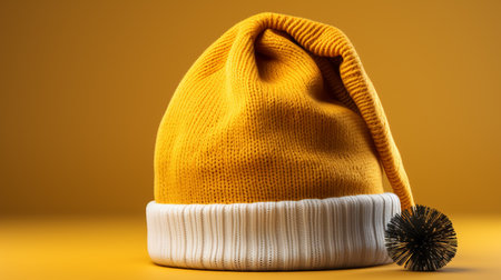 Yellow winter hat.の素材
