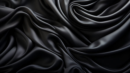 Black cloth fabric texture.の素材
